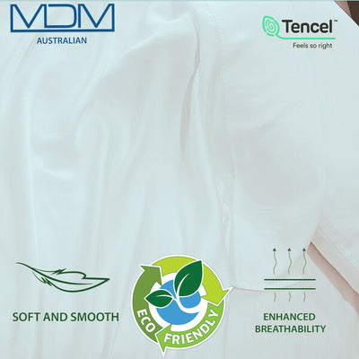 Tencel Ultra Soft Bed Sheets Lyocell Breathable Cooling Single Set Silver Grey - MDMAustralian