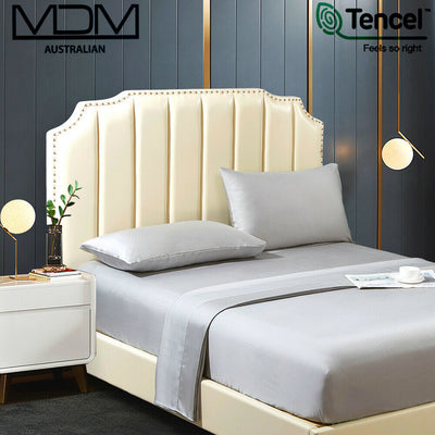 Lyocell Tencel Cooling Bedsheets Ultra Soft Breathable KING Size Flat Sheet Grey - MDMAustralian